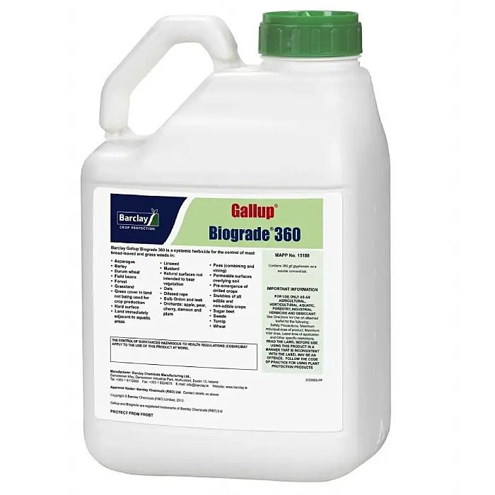 Gallup Biograde 360 Herbicide Weed Killer Glyphosate 5L Ray Grahams