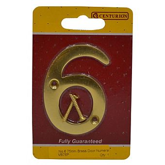 Centurion VB76P Brass Door Number 6