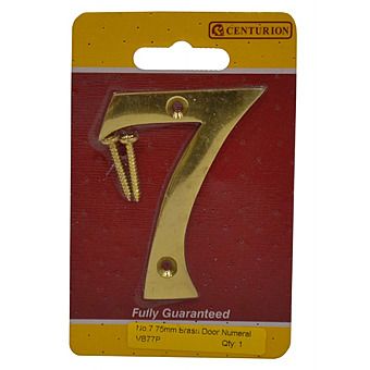 Centurion VB77P Brass Door Number 7