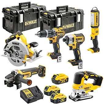 DeWalt DCK663P3 18V XR 6 Piece Brushless Powertool Kit & 3 x 5.0Ah Batteries