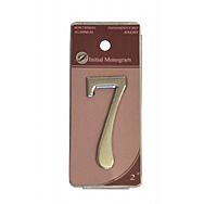 2" Silver Effect Self Adhesive Door Number 7