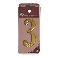 2" Gold Effect Self Adhesive  Door Number 3