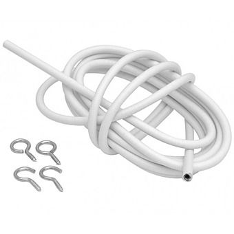 9 ft Coil Curtain Wire with Hooks & Eyes