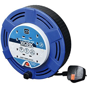 Masterplug 8m Extension Reel 4 Socket
