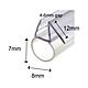1m Bubble/Tube Seal For 4-6mm Bath Shower Door