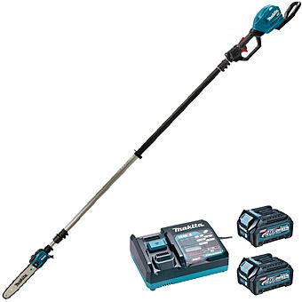 Makita UA004GD202 40Vmax XGT 4m Telescopic Pole Chain Saw & 2 x 2.5Ah Batteries