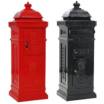 Picture of Vintage Style Pillar Post/Letter Box Aluminium