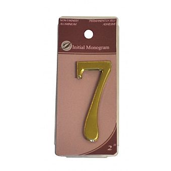 2" Gold Effect Self Adhesive  Door Number 7