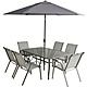 Pagoda Capri 6 Seat Dining Set With Parasol