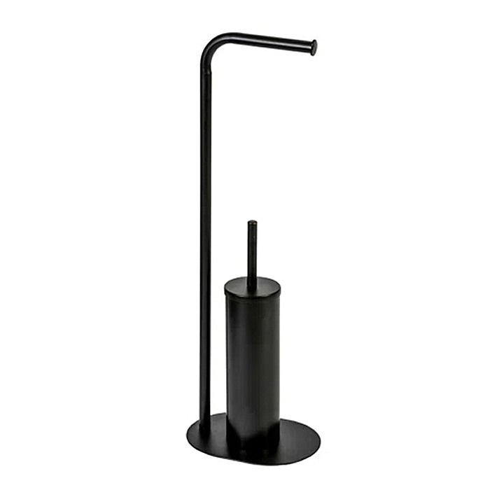 Aspen Black Toilet Roll Holder And Brush Combo Ray Grahams DIY Store