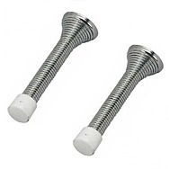 2 Pack Nickel Plated Spring Door Stop