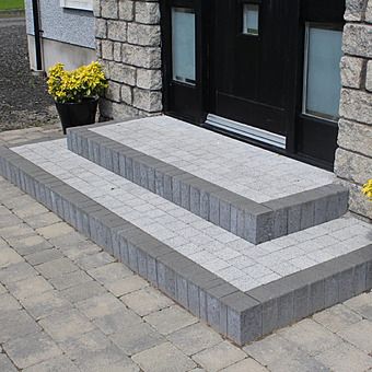 Tobermore Step Risers | Charcoal | 190x160x100mm