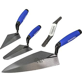 Faithfull Soft Grip 4 Piece Trowel Set FAIPTFSET4