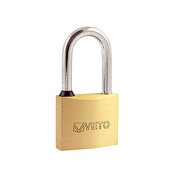 Timco Long Shackled 50mm Brass Padlock