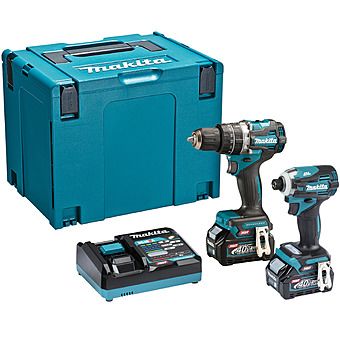 Makita DK0172G202 40Vmax XGT Impact Driver & Combi Drill Twinpack with 2 x 2.5Ah Batteries