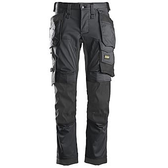 Picture of Snickers 6241 AllroundWork Stretch Trousers Steel Grey/Black