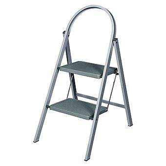 Werner 2 Tread Grey Step Stool