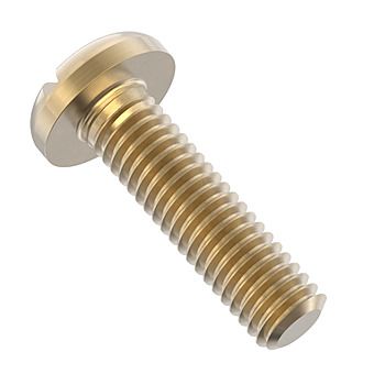 Pack of 7 Brass Pan Head Machine Screws M4 x 20mm