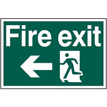 Spectrum 4201 Fire Exit And Running Man With Arrow To Left Sign