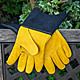 Kent &amp; Stowe Luxury Leather Gardening Gauntlet Gloves Mens Large