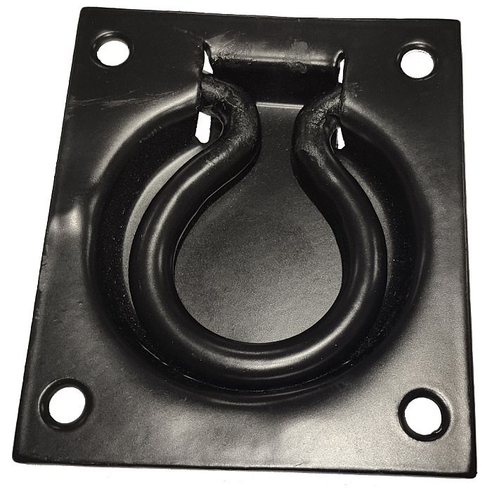 Trap Door Flush Pull Ring Handle Black