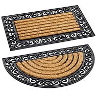 Viking Wrought Iron Effect Rubber & Coir Door Mat 75 x 45cm