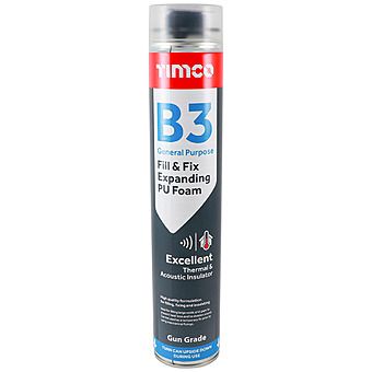 Timco B3 Fill & Fix Expanding Foam PU 750ml