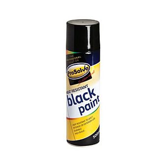 Prosolve Heat Resistant Black Spray Paint 600°C High Temperature