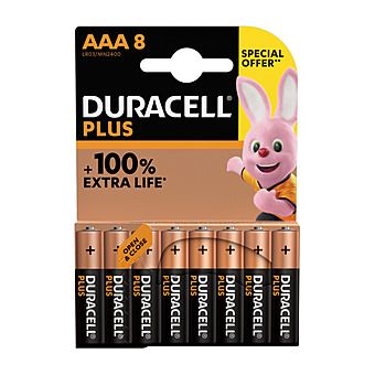 Duracell Plus AAA Battery 8 Pack