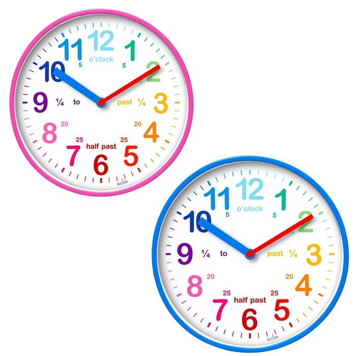 Wickford Kids Time Teaching Wall Clock Ray Grahams DIY Store