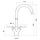 Prima V Shape Kitchen Mixer Tap