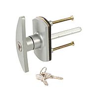 Silverline Garage Door Locking Handle | Diamond Pattern Spindle