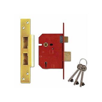 Union 5 Lever Mortice Lock 3" Brass Y2234E-PL-3.00