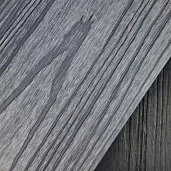 Forestboard Single Composite Decking Board 3.6m | Duo Colour Grey and Ebony 138x23mm