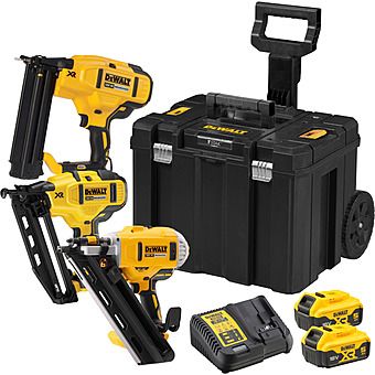 DEWALT Triple 18V XR Nailer Pack - DCN692 + DCN660 + DCN680 - 2 x 5.0Ah Batteries