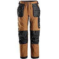 Snickers AllroundWork Canvas Stretch Work Trousers Brown/Black