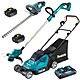 Makita 18V LXT Lawnmower, Strimmer &amp; Hedgetrimmer - 2 x 5.0Ah Batteries
