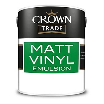 Crown Matt Vinyl Black Emulsion Paint 2.5 Litres