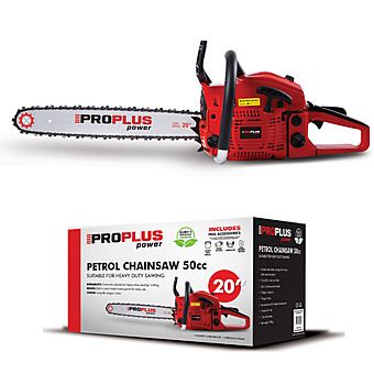 Proplus 20” Petrol Chainsaw 50cc 2 Stroke Engine & Safety Accessories