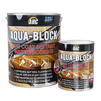 Arc Aqua-Block One Coat Instant Waterproofing 5kg Black