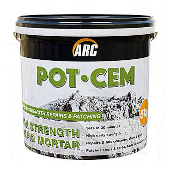 Pot-Cem High Strength Rapid Mortar 5kg Grey