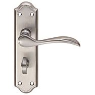 Carlisle Brass Madrid Bathroom Door Handles Satin Chrome