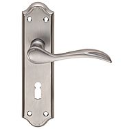 Florentina Bronze Wentworth style Door Handle on Plate Carlisle Brass  (Pair) - Corduff Door Handles - Door Handles, Locks and Hinges