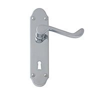 Chelsea Polished Chrome Lock Door Handles