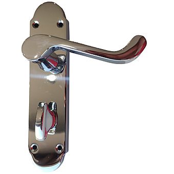 Chelsea Polished Chrome Bathroom Door Handles