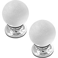 Frosted Glass Ball Door Knob 30mm 2 Pack 