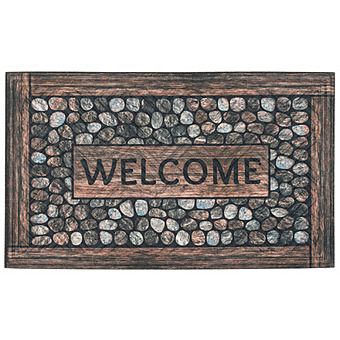 Welcome Pebbles Door Mat 45 x 75cm