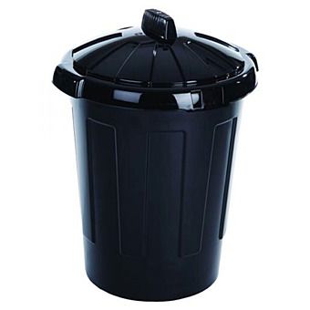 Wham 80L Black Dustbin