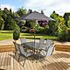 Pagoda Capri 6 Seat Dining Set With Parasol