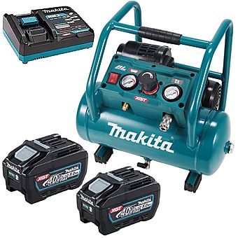 Makita AC001GT201 40Vmax XGT 7.6L Air Compressor 2x 5.0Ah Batteries